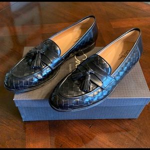 cole haan dennehy woven leather loafers